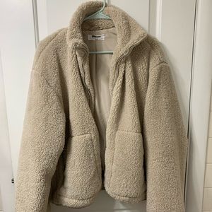 Oversized Sherpa zip up